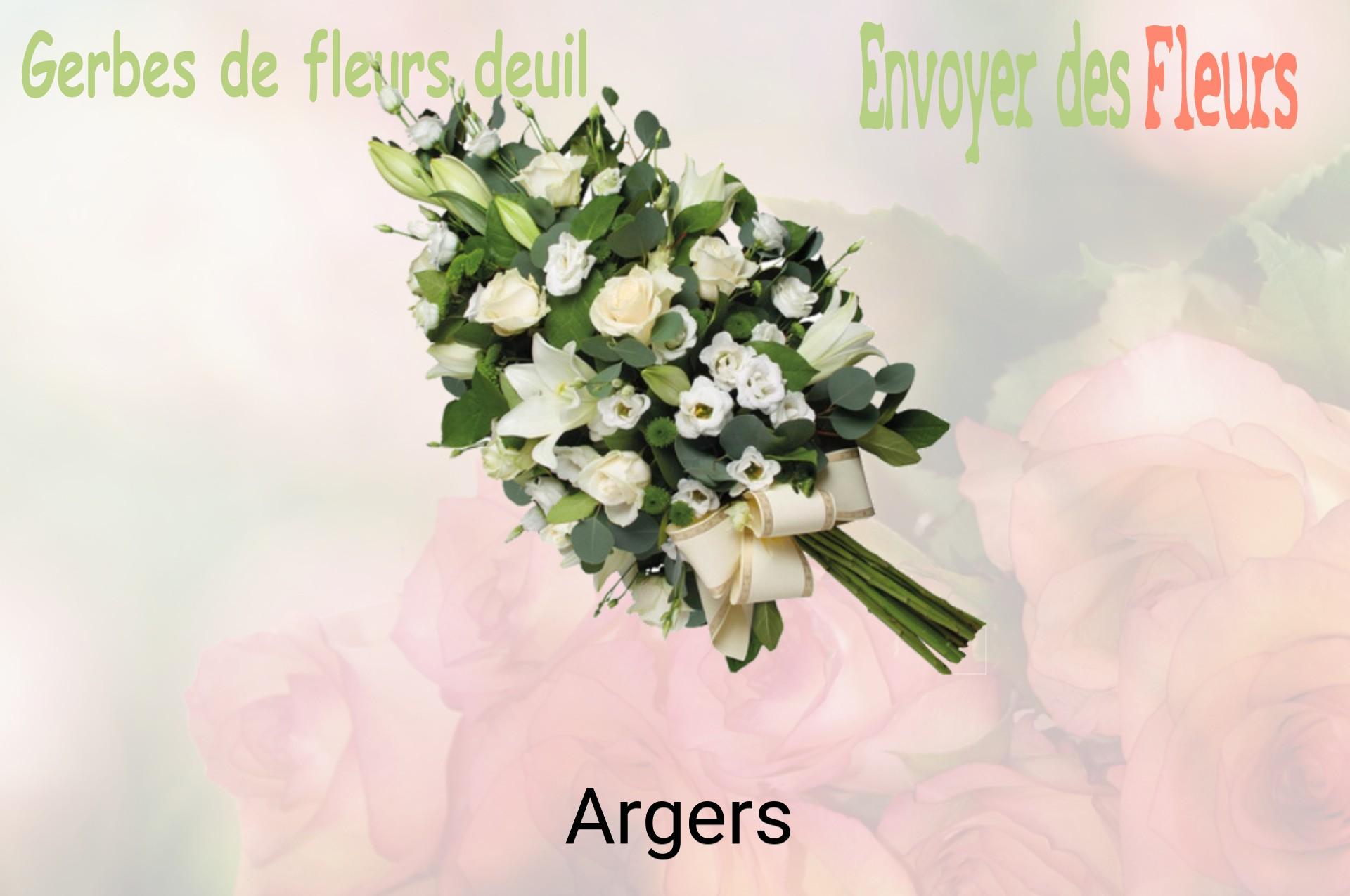 Gerbe de fleurs de deuil livrée à Argers